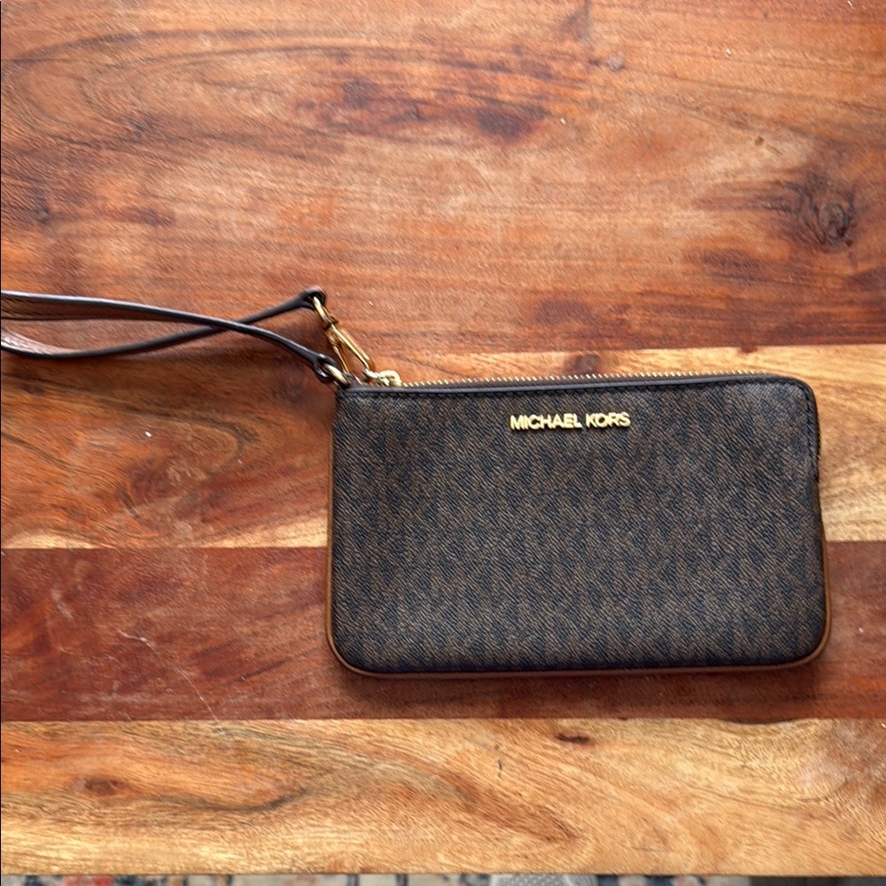 Michael Kors Dark Brown Wristlet